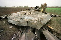 Обломки «F-117» Stealth, сбитого югославскими зенитчиками
